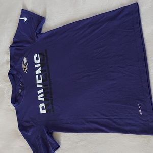 🏈9xHP🏈 Nike Dri-Fit Baltimore Ravens Training NFL Equipment Purple T-Shirt